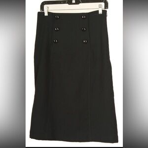 Banana Republic Skirt Women’s 4 Black A Line High Waisted Lined 100% Wool